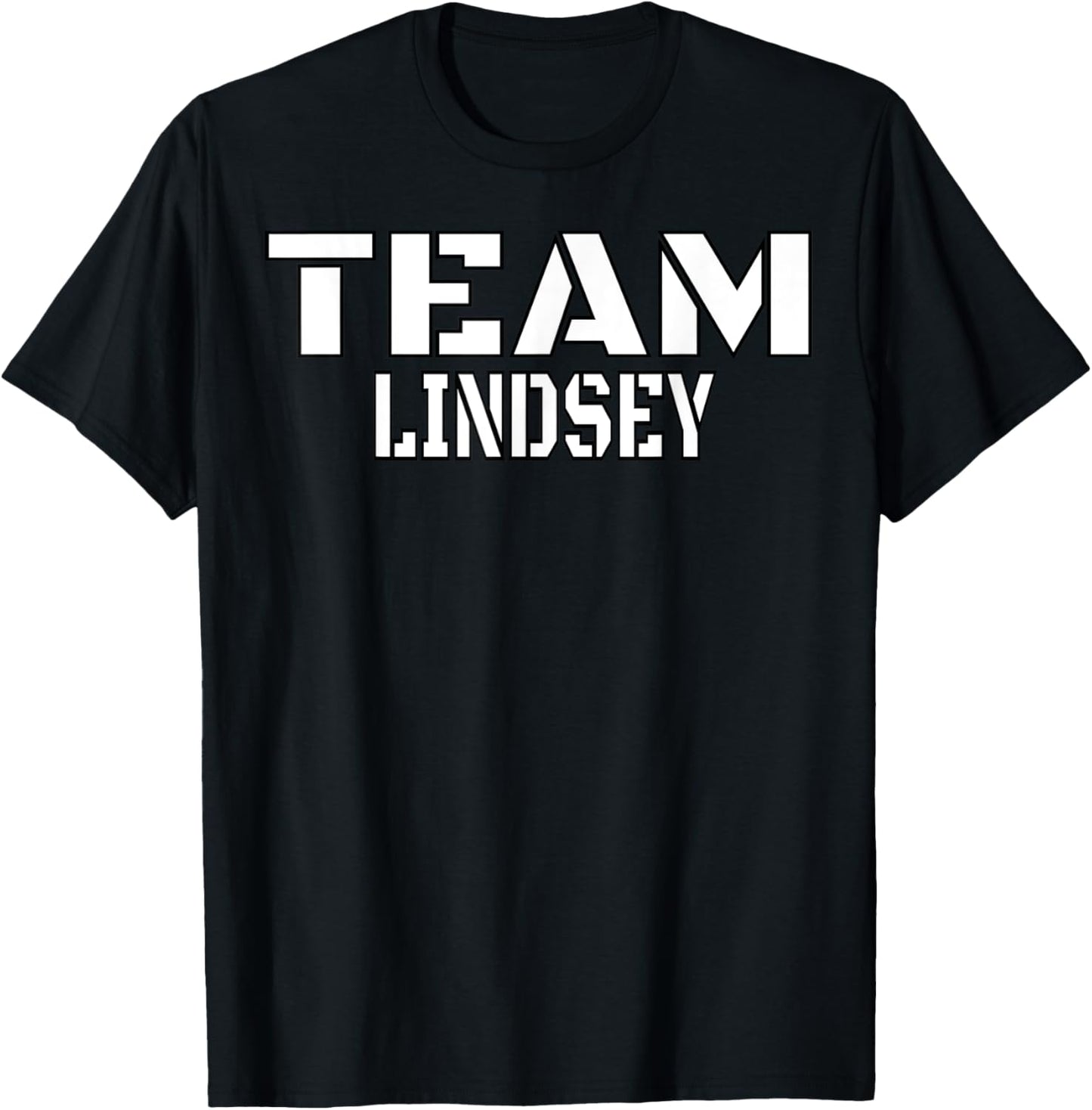 Team Lindsey Unique Personalized Matching Family T-Shirt - T-Shirt | Black