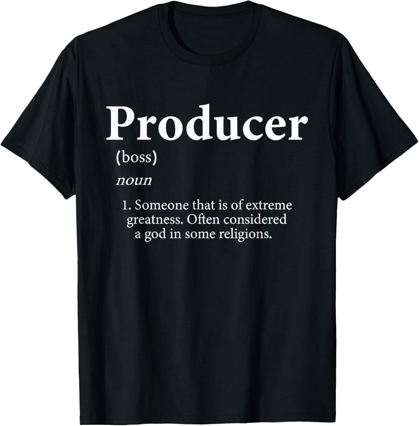 Producer Definition Funny Music Hip Hop EDM DJ Producer T-Shirt - T-Shirt | Black