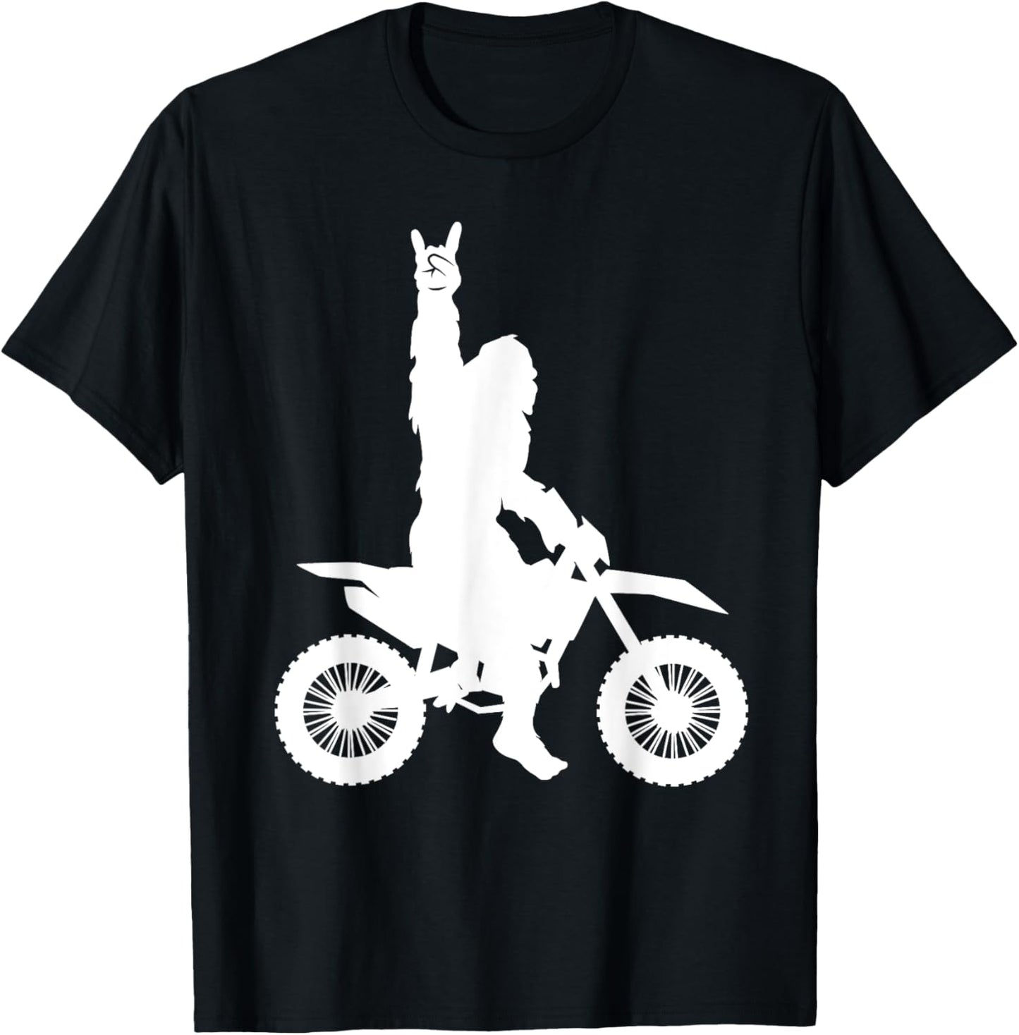 Bigfoot Dirt Bike Motocross Funny Sasquatch Enduro T-Shirt - T-Shirt | Black