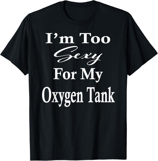 Oxygen Tank Humor Lung Surgery Recovery Get Well Soon Gifts T-Shirt - T-Shirt | Black