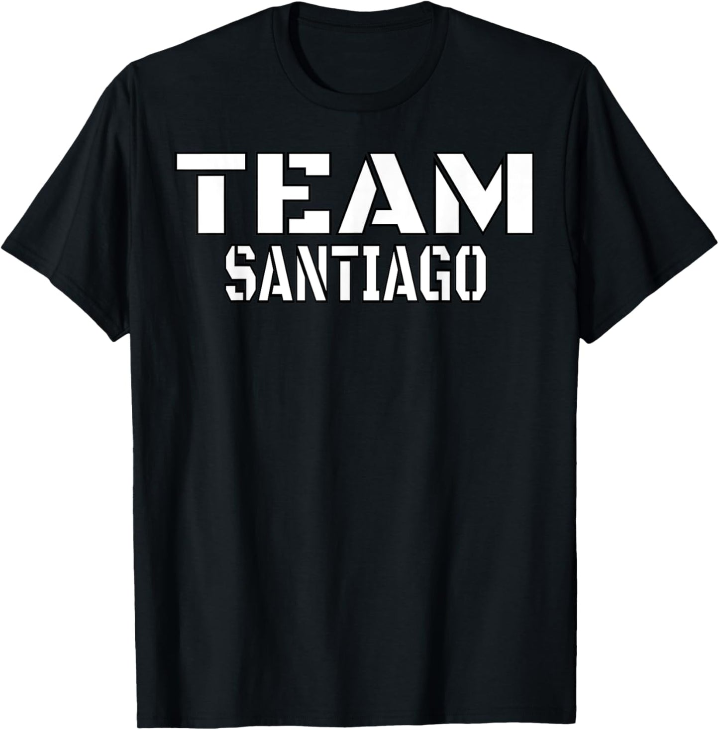 Team Santiago Unique Personalized Matching Family T-Shirt - T-Shirt | Black