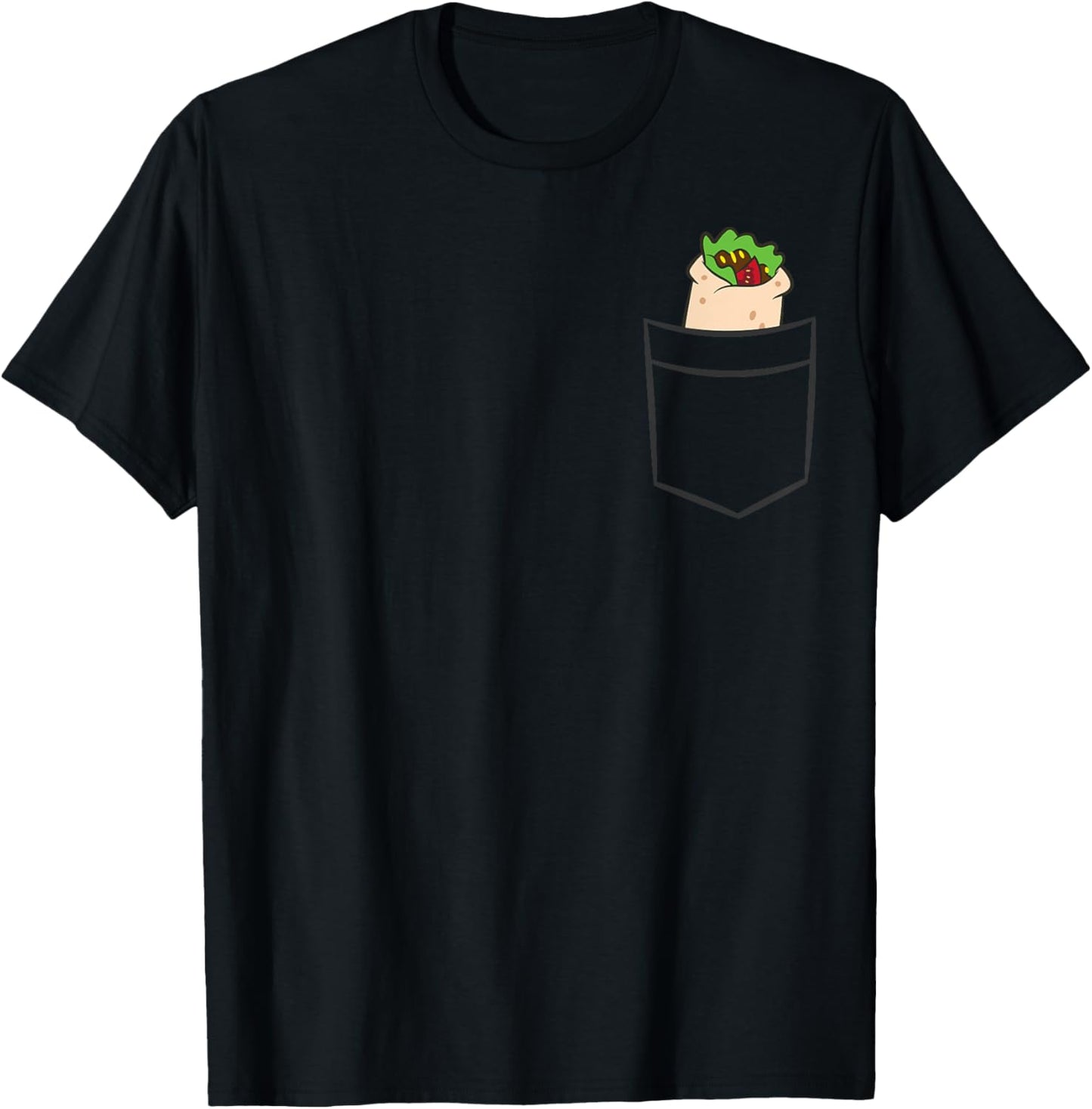 Burrito In The Pocket Stuffed Tortilla Wrap Pocket Burrito T-Shirt - T-Shirt | Black