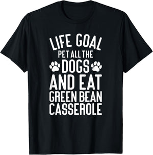 Green Bean Casserole Funny Dogs and Green Bean Casserole T-Shirt - T-Shirt | Black