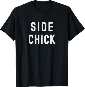 Main Man Side Chick Thanksgiving Meal Matching Couple Pajama T-Shirt - T-Shirt | Black