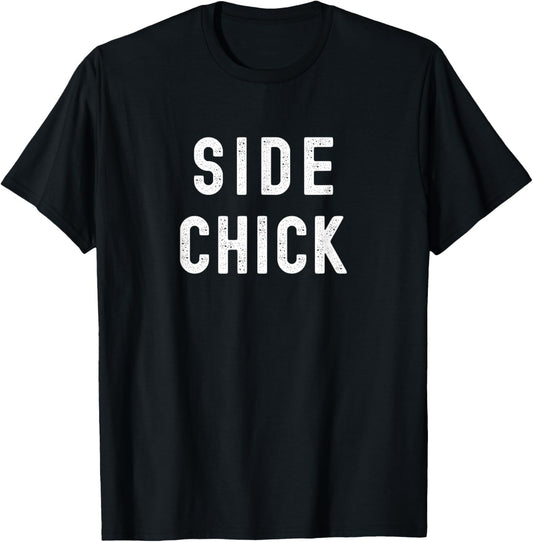Main Man Side Chick Thanksgiving Meal Matching Couple Pajama T-Shirt - T-Shirt | Black