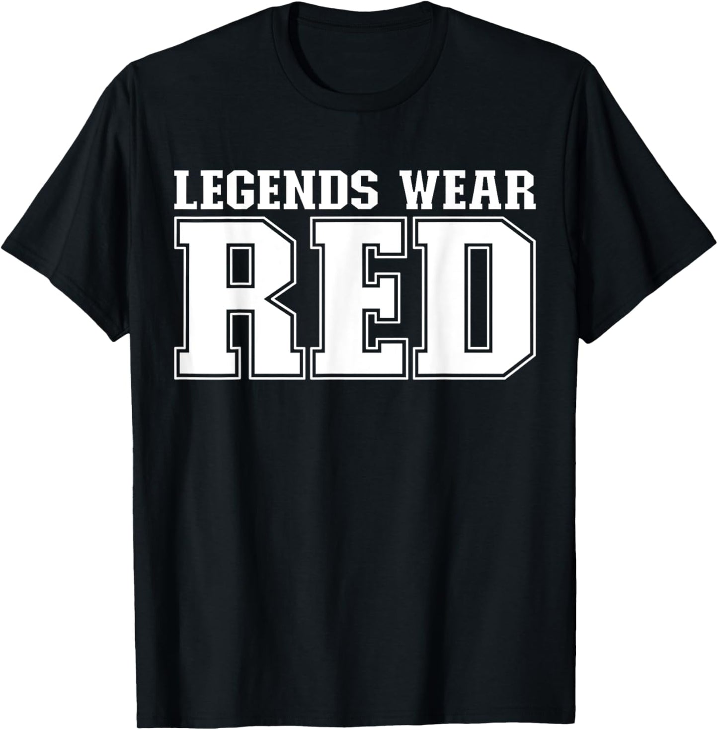 Legends Wear Red Spirit Wear Team Game Color War Funny T-Shirt - T-Shirt | Black