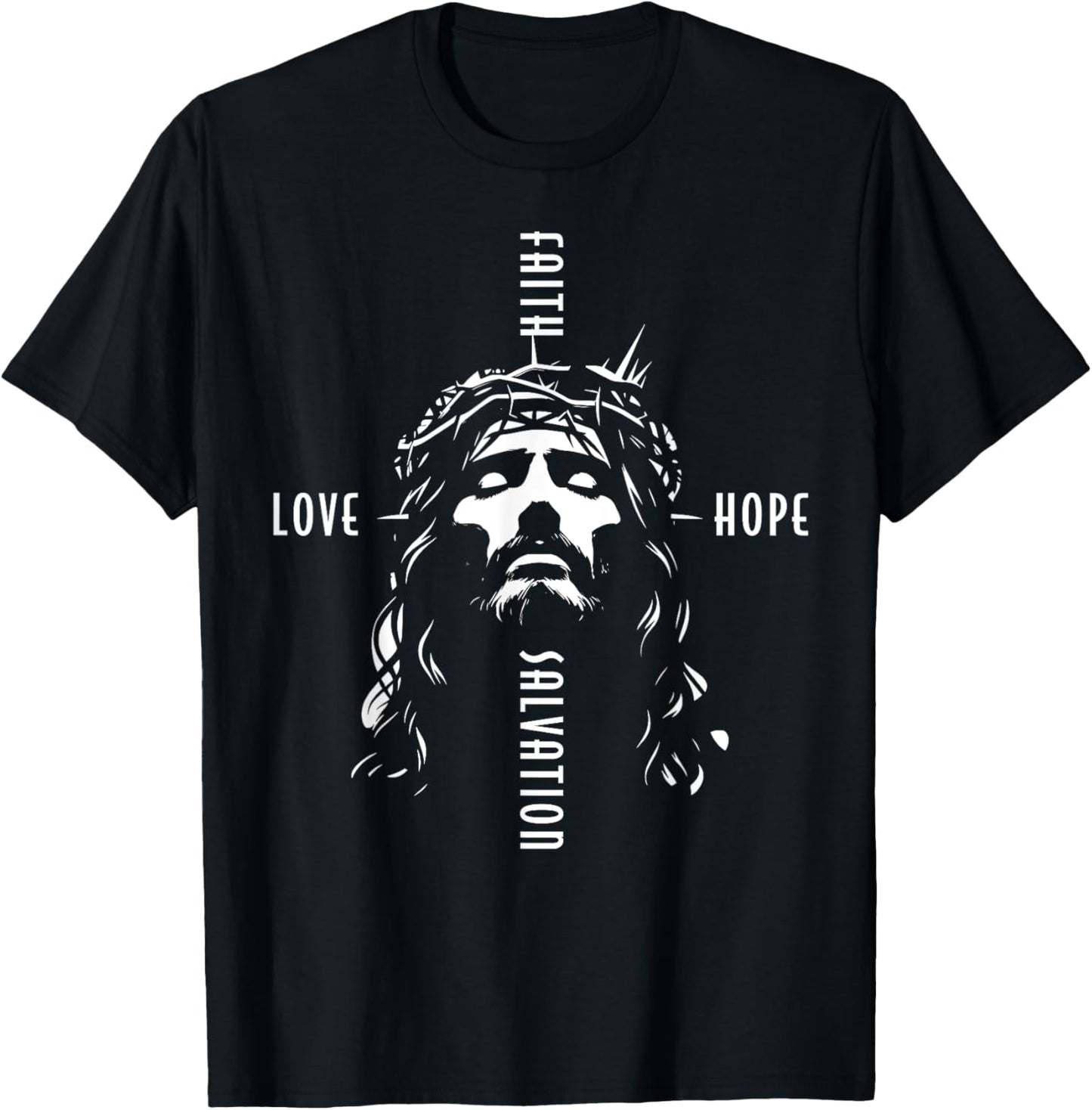 Jesus Cross Beautiful Christian Faith Love Hope Salvation T-Shirt - T-Shirt | Black