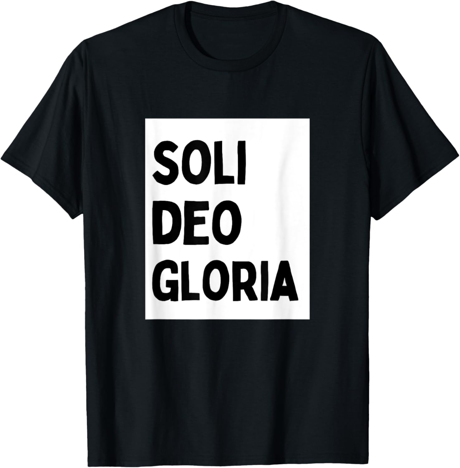 Soli Deo Gloria - Minimalist Christian Religious Jesus T-Shirt - T-Shirt | Black
