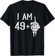 I Am 49 Plus 1 Middle Finger Skeleton 50th Birthday T-Shirt - T-Shirt | Black