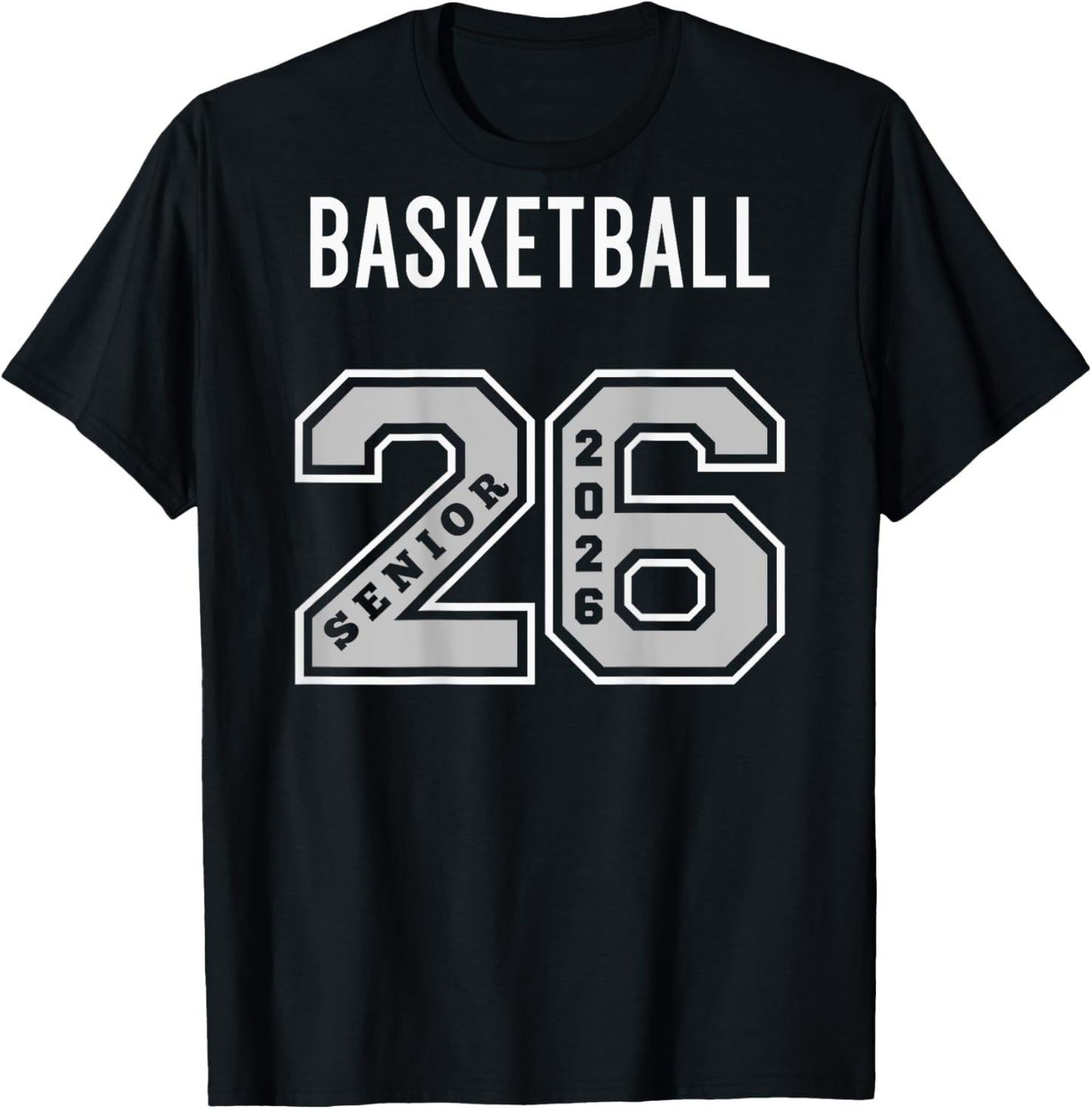 Basketball Senior 2026 ((back)) Basketball Senior Night 2026 T-Shirt - T-Shirt | Black