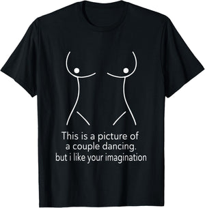 Funny Adults Dirty Jokes couple dancing T-Shirt - T-Shirt | Black