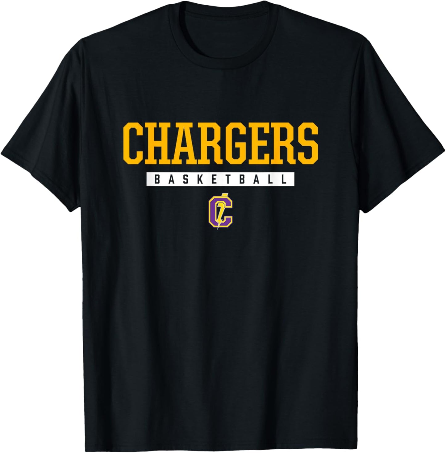 Covington Chargers Logo Basketball HS T-Shirt - T-Shirt | Black