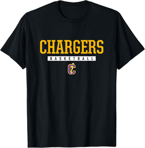 Covington Chargers Logo Basketball HS T-Shirt - T-Shirt | Black