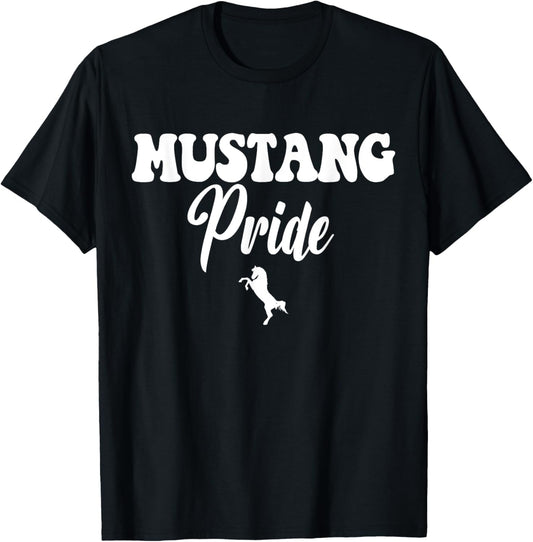 Mustang Pride High School Mustangs Sports Team Mustangs T-Shirt - T-Shirt | Black