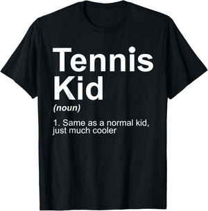 Tennis Kid Art For Boys Kids Girl Tennis Lover Tennis Player T-Shirt - T-Shirt | Black