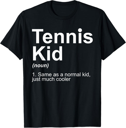 Tennis Kid Art For Boys Kids Girl Tennis Lover Tennis Player T-Shirt - T-Shirt | Black
