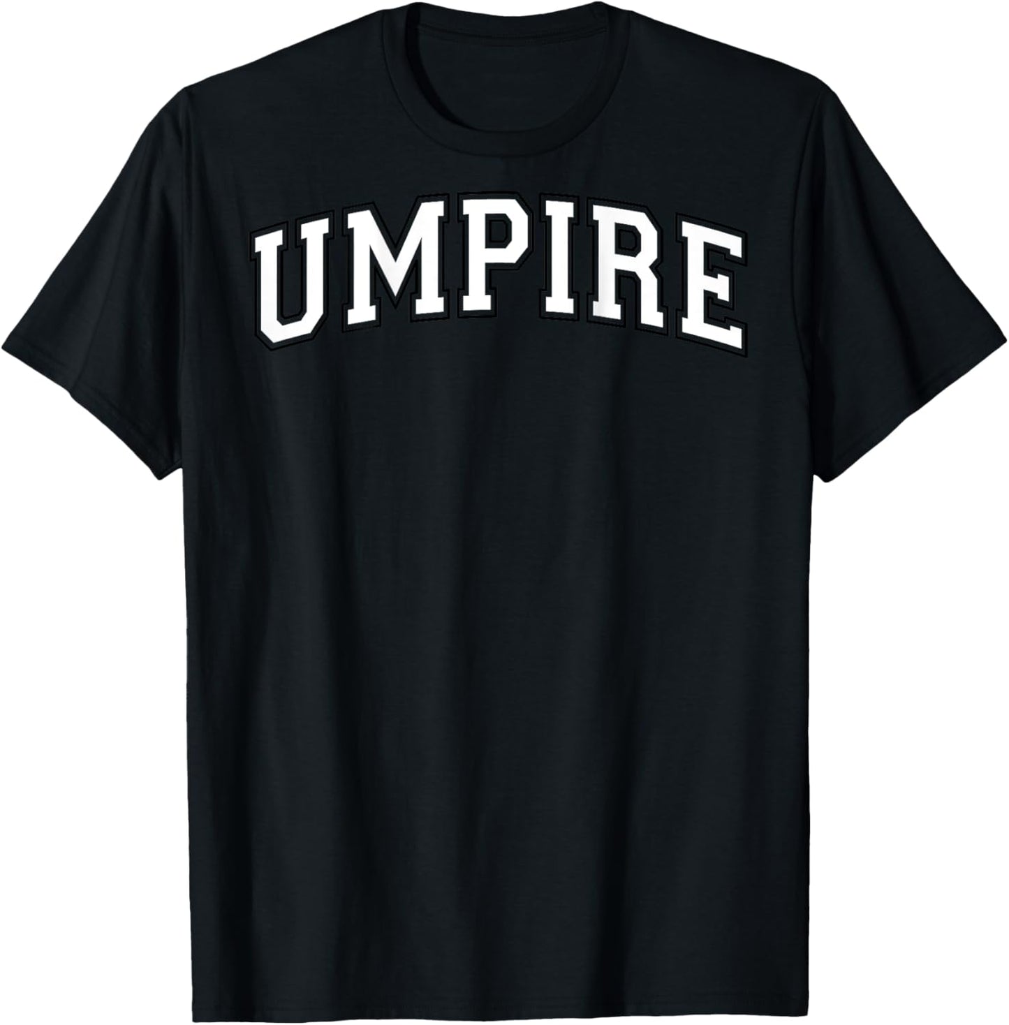 Umpire Baseball Softball Vintage White Black on the back T-Shirt - T-Shirt | Black