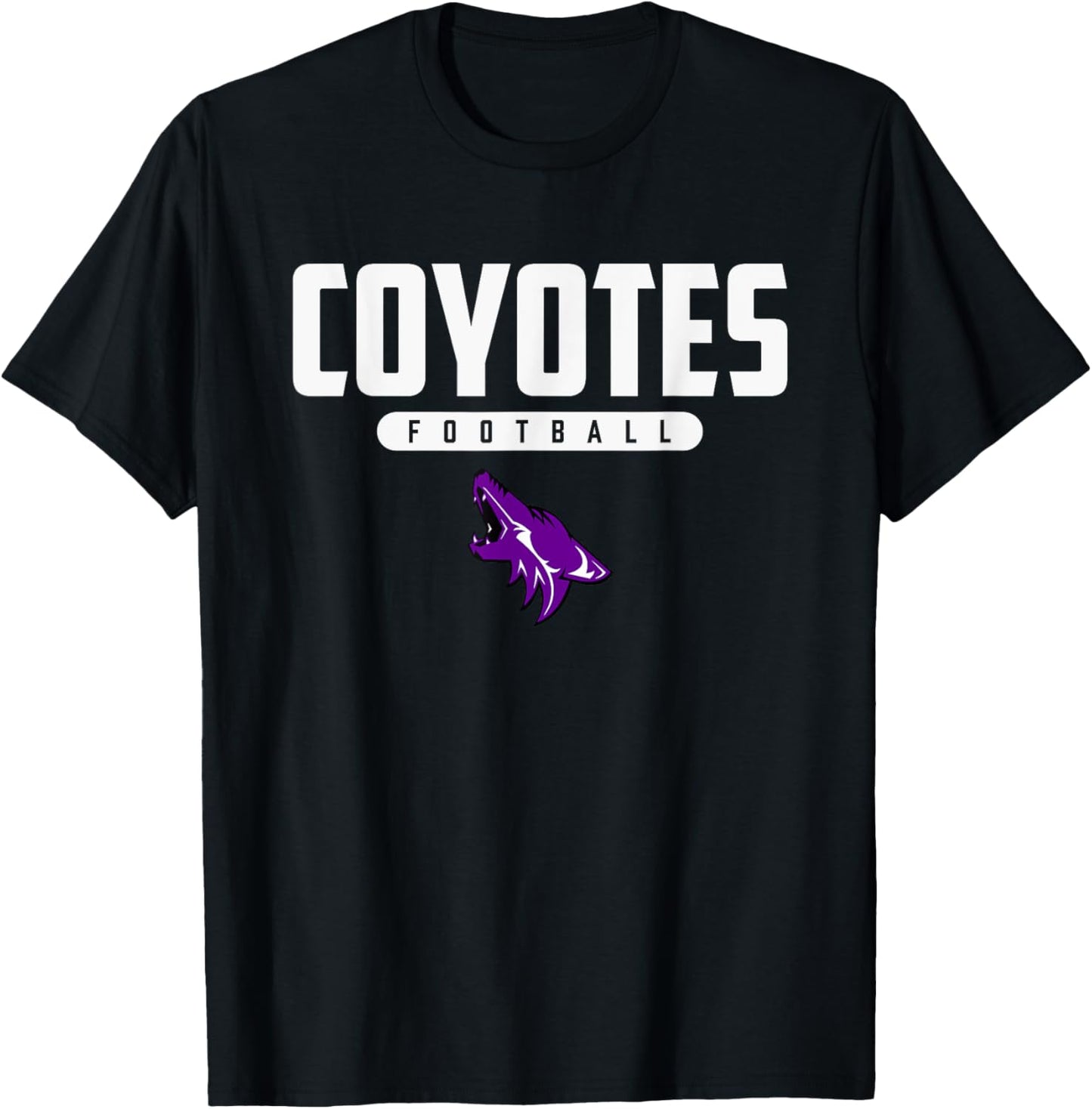 Anna Coyotes Logo Football HS T-Shirt - T-Shirt | Black