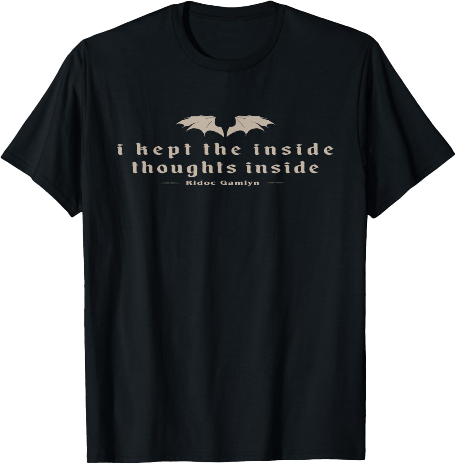 Vintage Retro I Kept The Inside Thoughts Inside Bookish T-Shirt - T-Shirt | Black