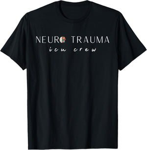 Retro Neuro Trauma ICU Crew Neurology Nurse Neuroscience T-Shirt - T-Shirt | Black