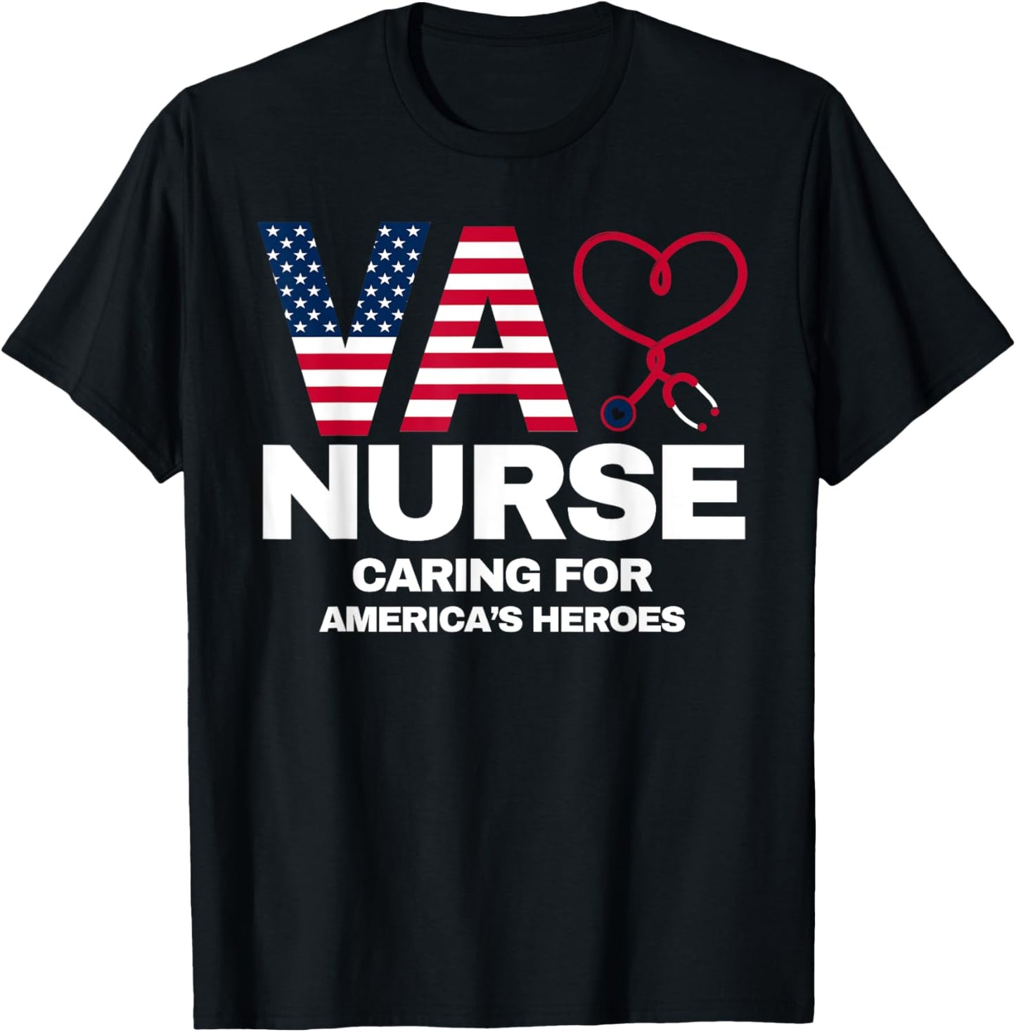VA Nurse T Shirt Women Men | VA Nurse Shirts Men T-Shirt - T-Shirt | Black