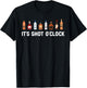 It's Shots O'Clock Tequila & Whiskey Lover Drinking Wine T-Shirt - T-Shirt | Black