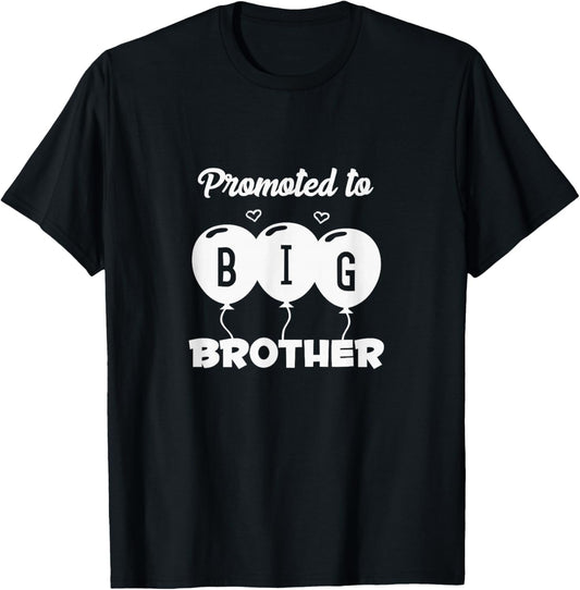 Big Brother Toddler Promoted to Best Big Brother Baby Boys T-Shirt - T-Shirt | Black