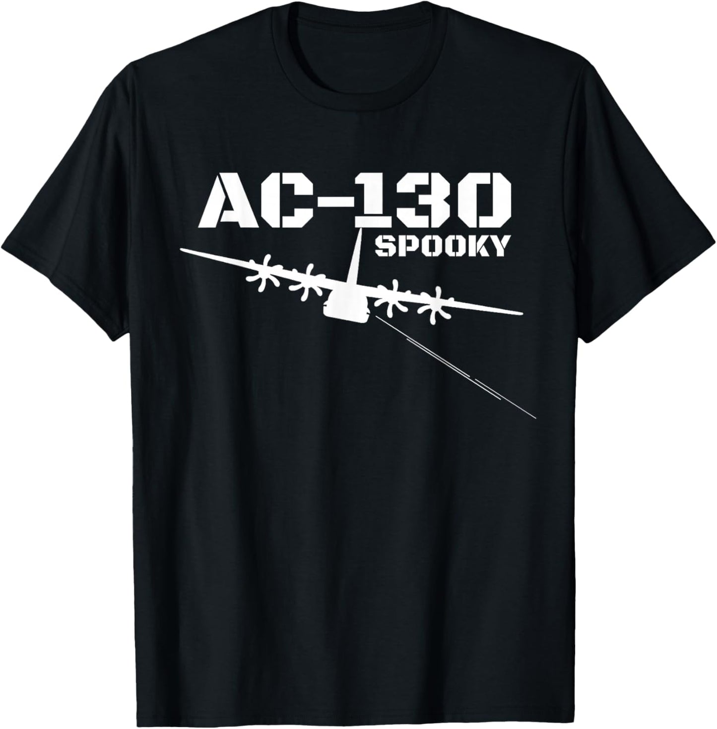 AC-130 Spooky Gunship Military Airplane Spooky C130 T-Shirt - T-Shirt | Black