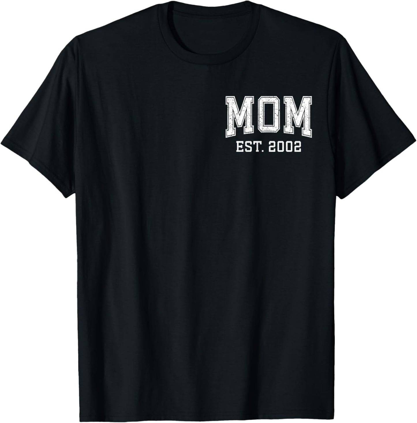 Mom Est 2002 Custom Personalized Mother’s Day Customized T-Shirt - T-Shirt | Black