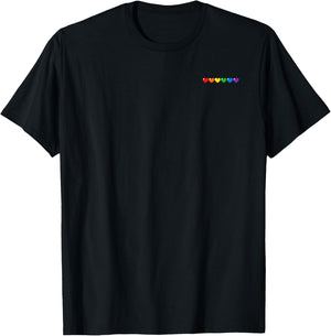Heart Pocket LGBT Flag Cute Gay Pride Rainbow Gay LGBT Month T-Shirt - T-Shirt | Black