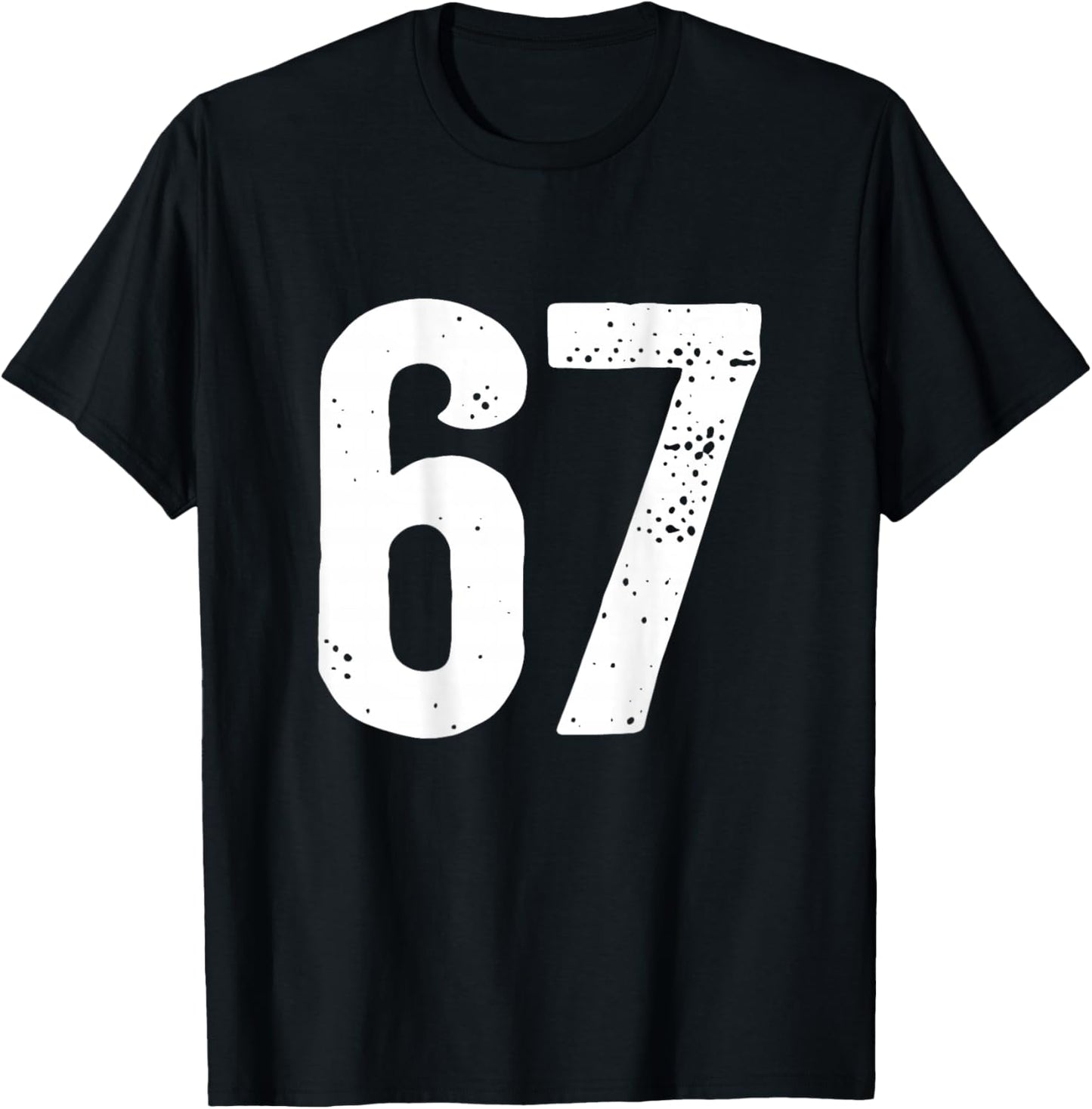 Number 67 at the Back T-Shirt - T-Shirt | Black