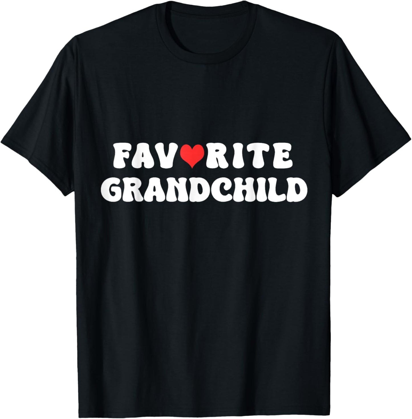 Favorite Grandchild Shirt from Grandma Grandpa Grandparents T-Shirt - T-Shirt | Black
