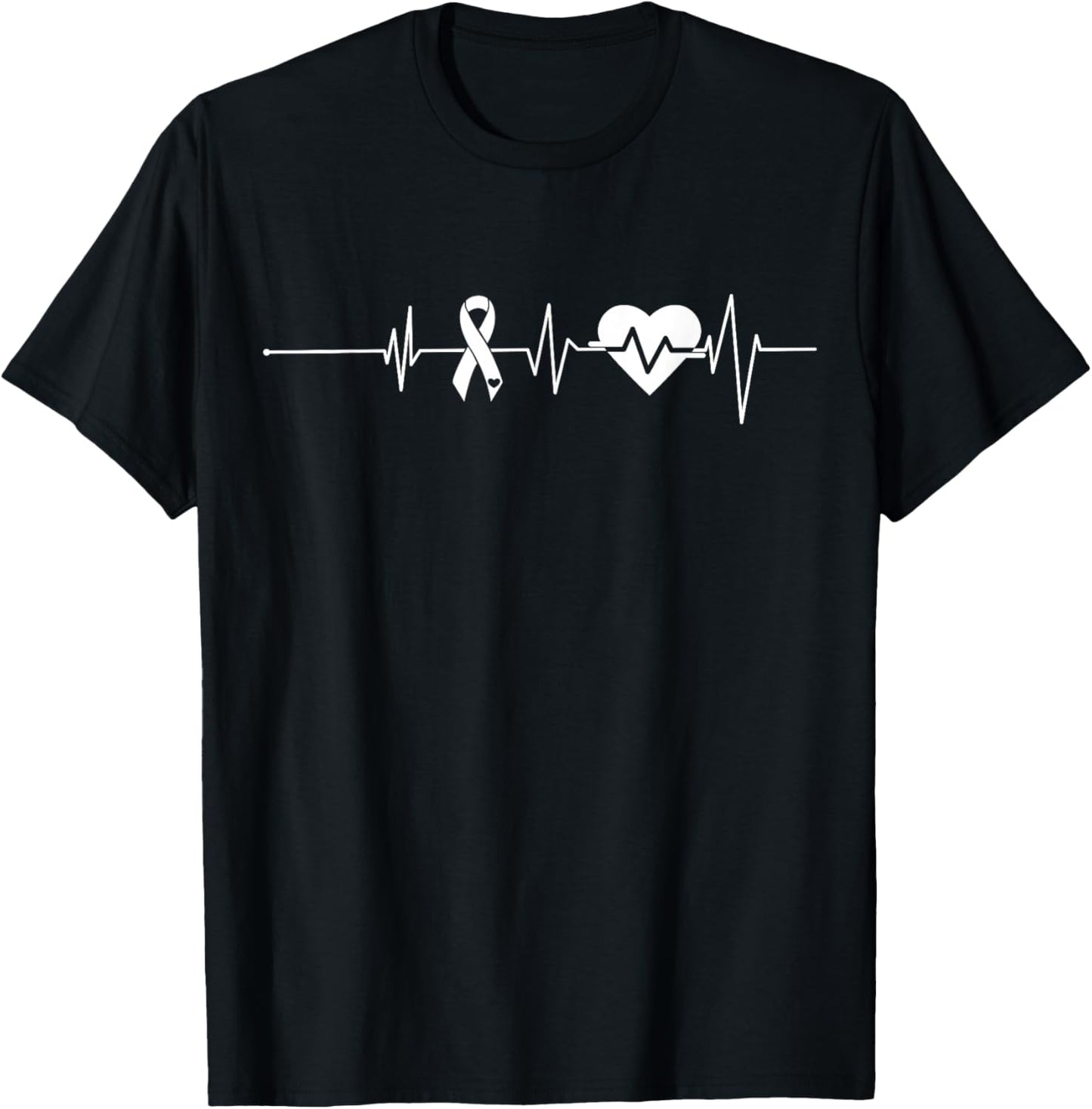 Heart Disease Month Heartbeat CHD Wear Red Heart Health T-Shirt - T-Shirt | Black