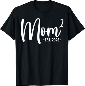 Mom of Two Mom of 2 Boys Girls T-Shirt - T-Shirt | Black
