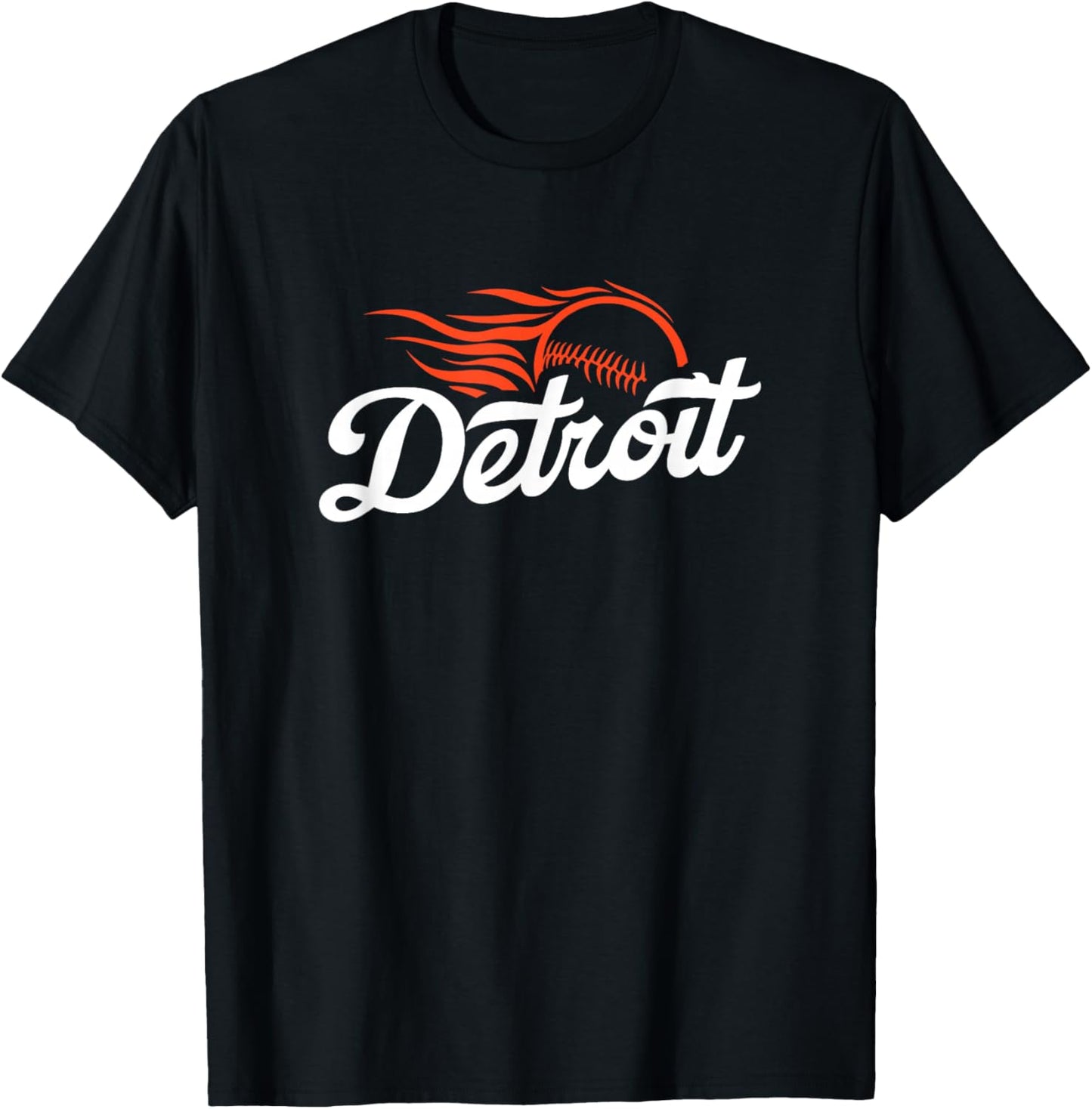 Detroit Baseball Vintage Minimalist Retro Baseball Lover T-Shirt - T-Shirt | Black