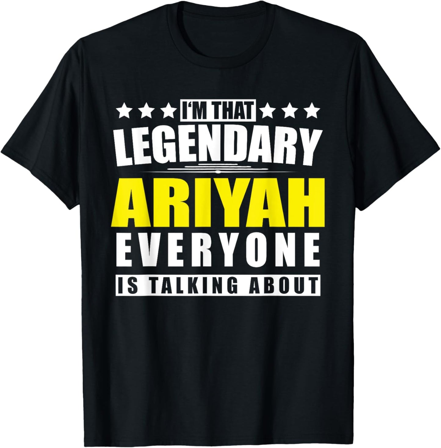 Name Ariyah First Name Gifts - Funny Personalized Gift T-Shirt - T-Shirt | Black