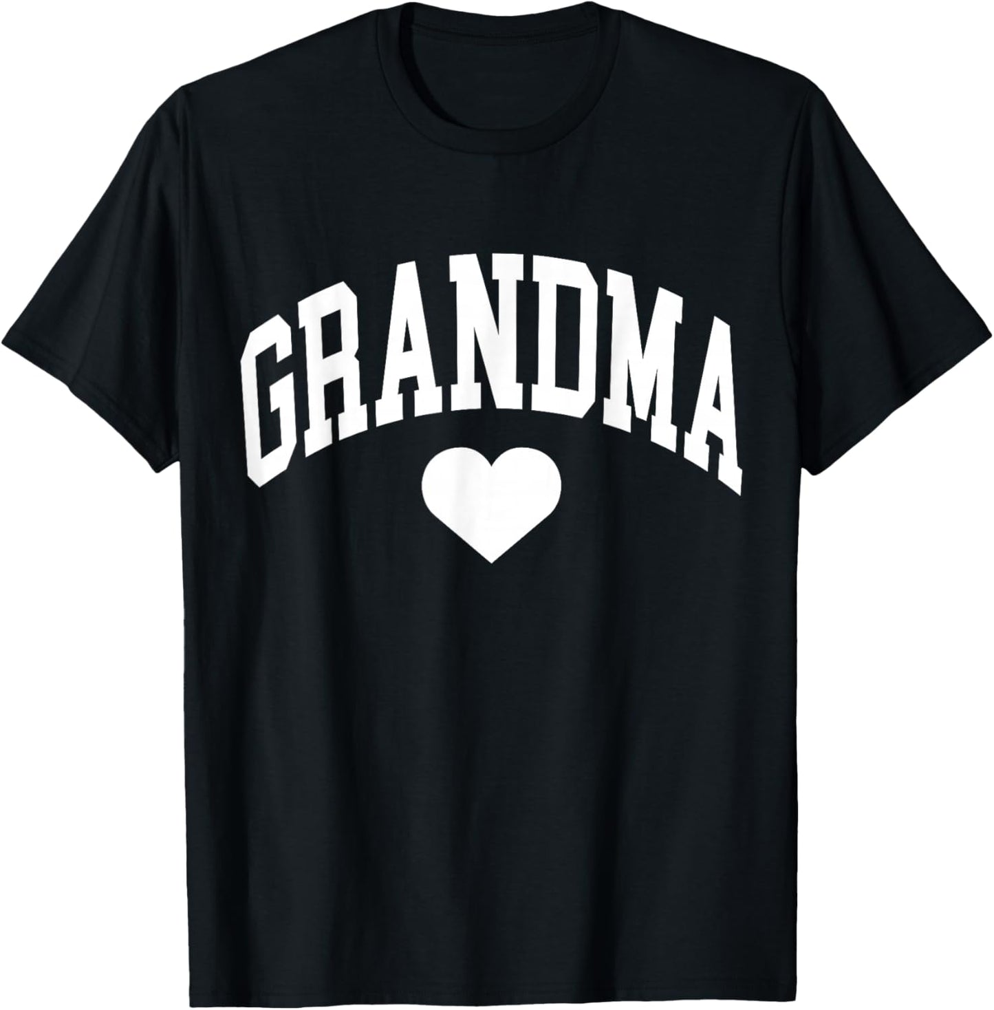 Grandma Grandmother Heart Graphic Mothers Day T-Shirt - T-Shirt | Black