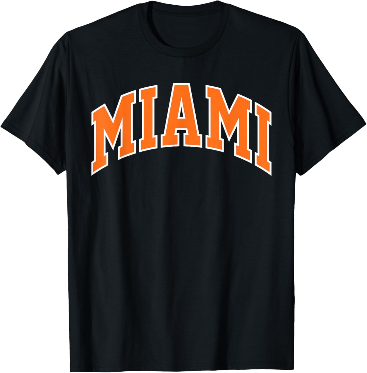 Retro Miami Men Miami Women Vintage Classic Orange Green FL T-Shirt - T-Shirt | Black