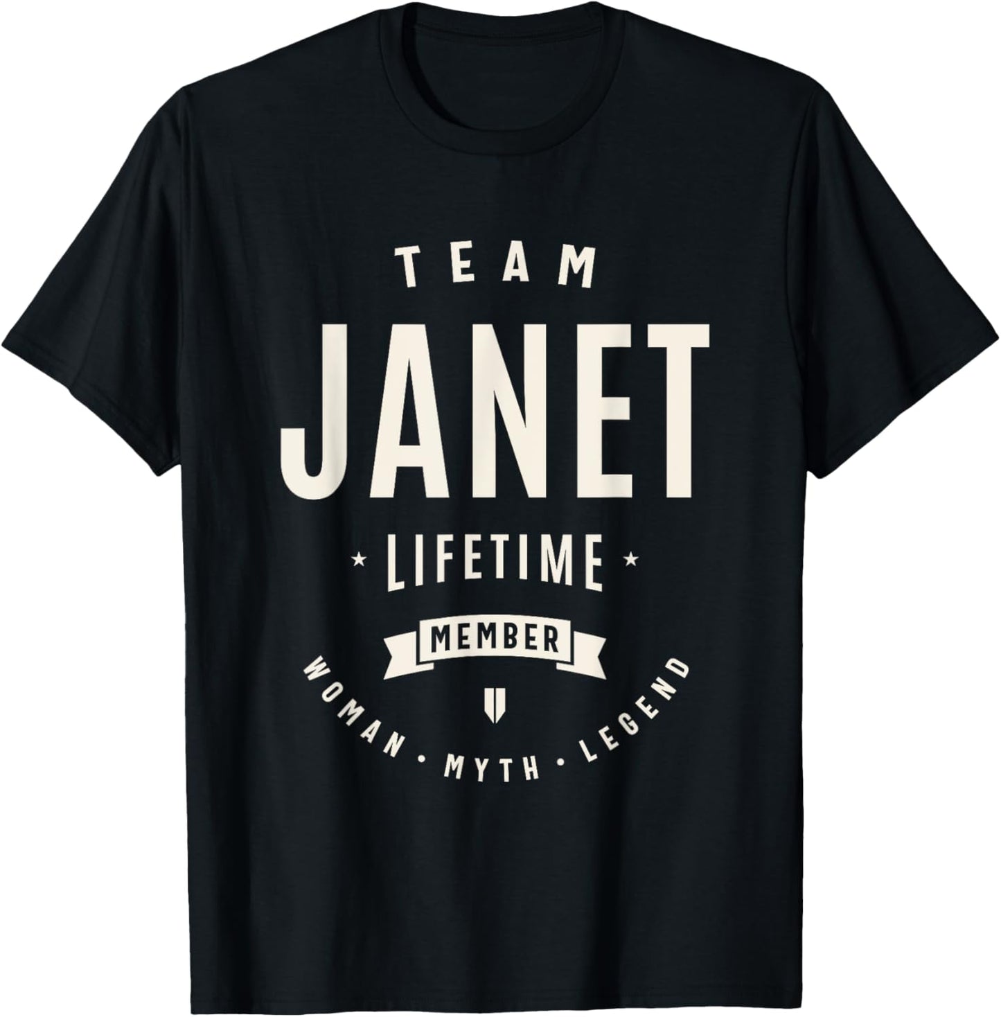 Team Janet Lifetime Member Funny Name Janet T-Shirt - T-Shirt | Black