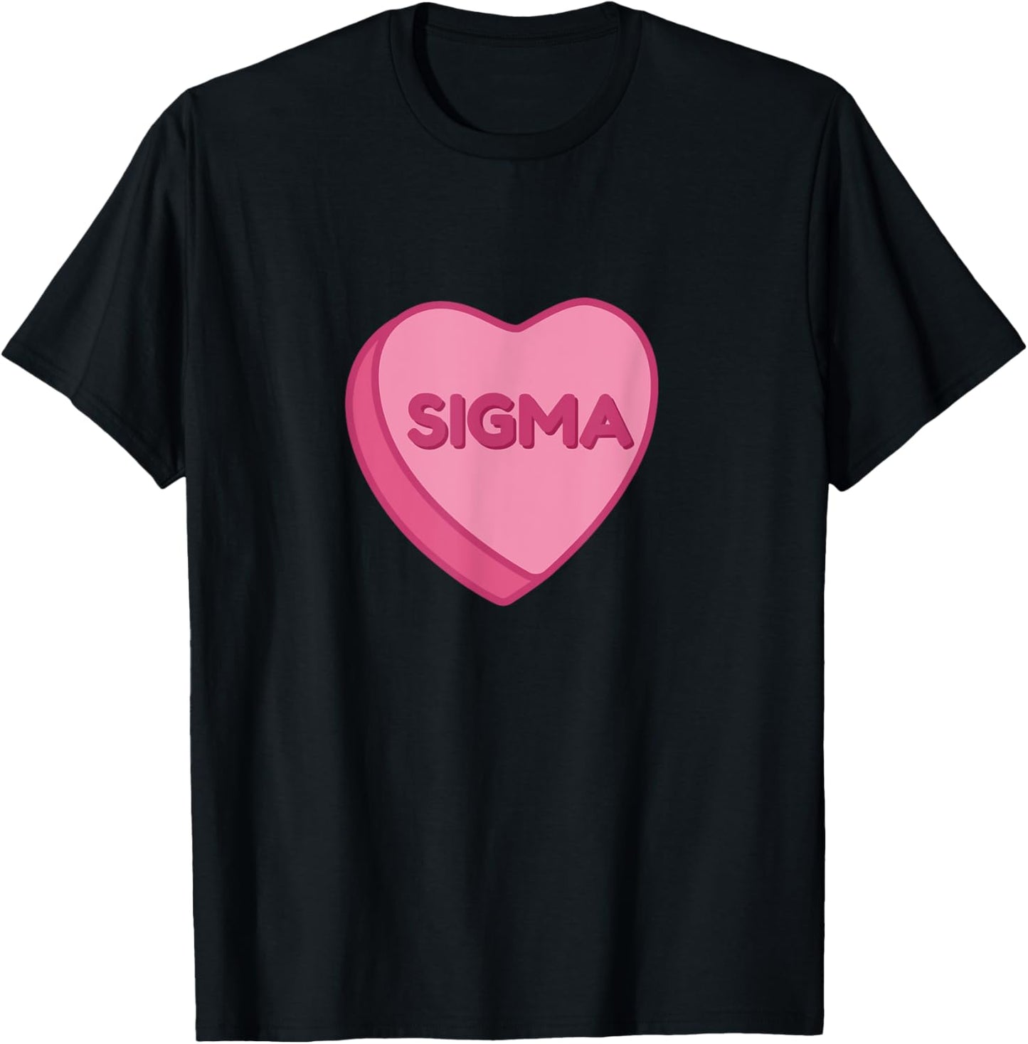Sigma Gen Alpha Valentine's Day Shirt Rizzler Candy Heart T-Shirt - T-Shirt | Black