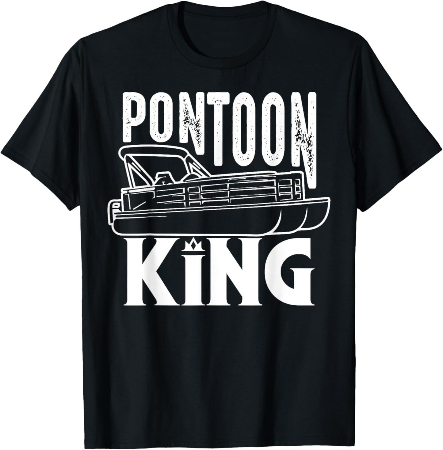 Best Pontoon Art Boys Pontoon Boat Pontoon Captain T-Shirt - T-Shirt | Black