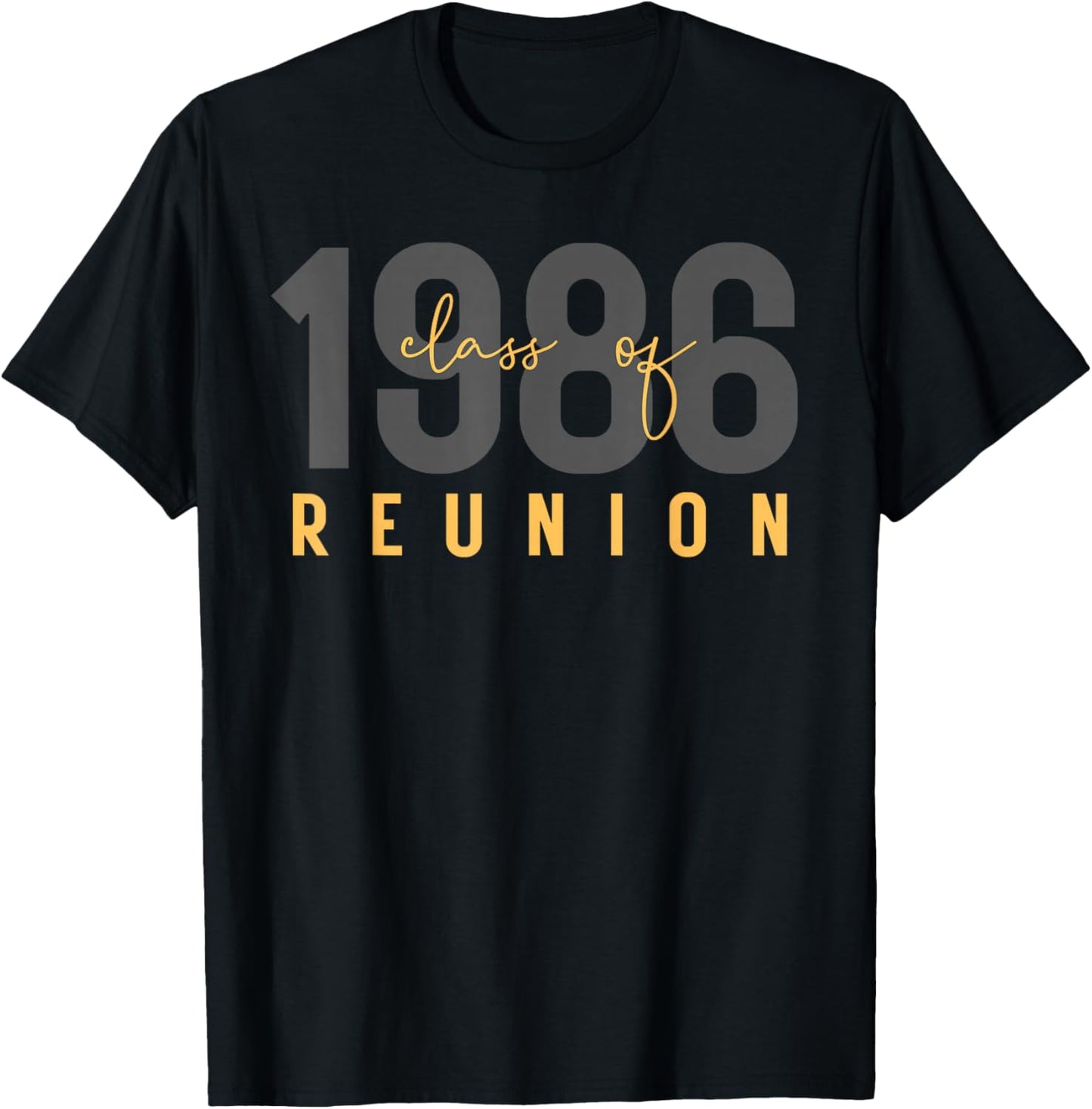 Classic Retro Vintage Class of 1986 Reunion 40th Graduation T-Shirt - T-Shirt | Black