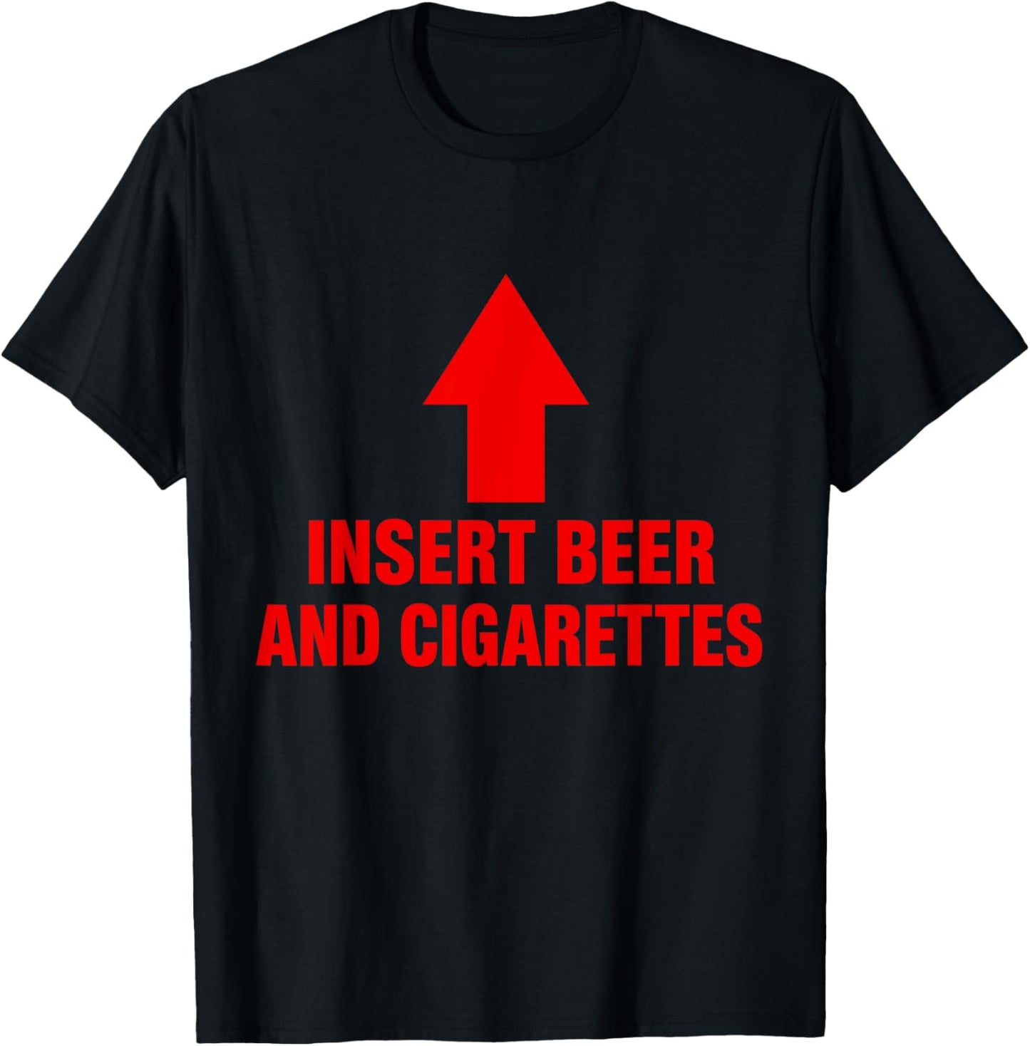 Insert Beer and Cigarettes T-Shirt - T-Shirt | Black