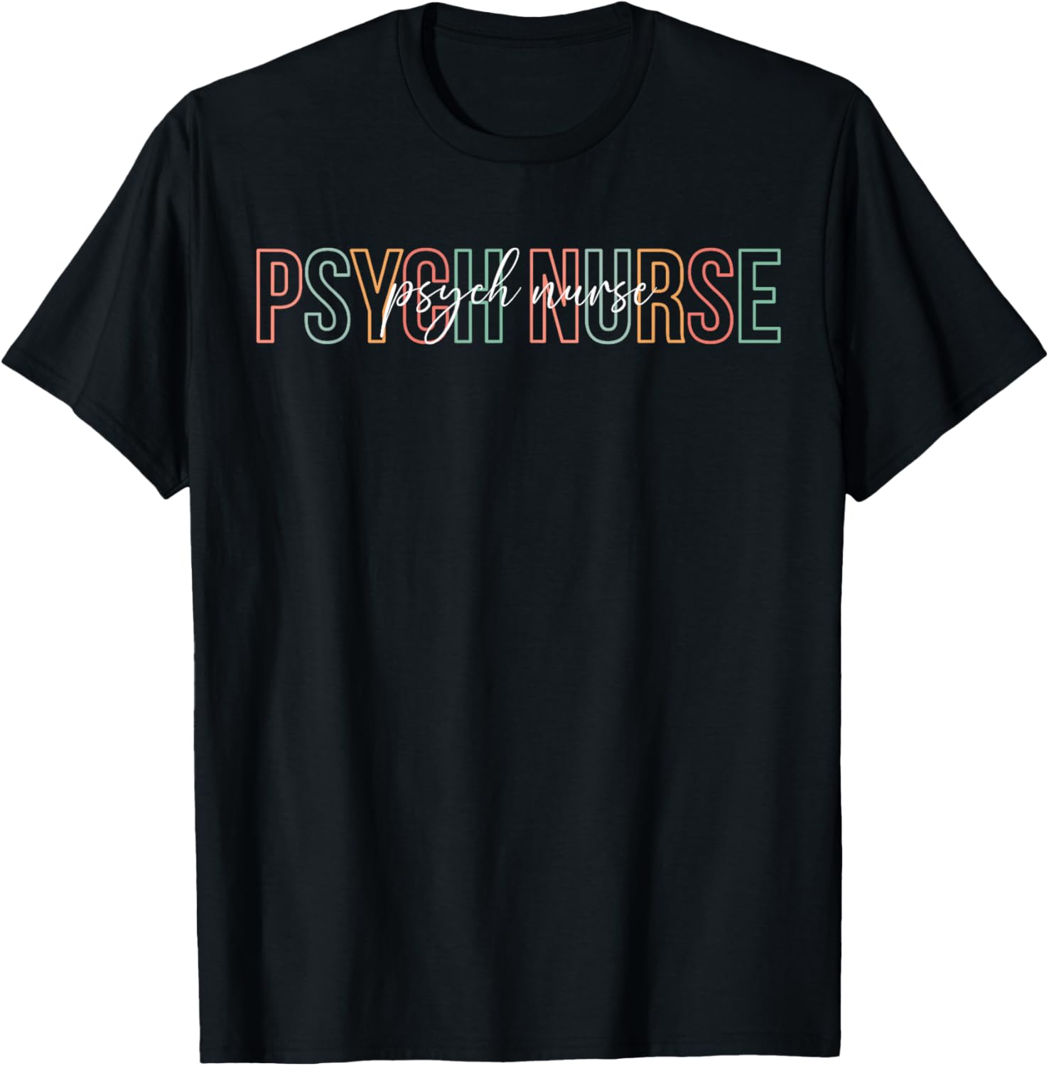 Boho Psych Nurse Appreciation Psychiatric Nurse T-Shirt - T-Shirt | Black