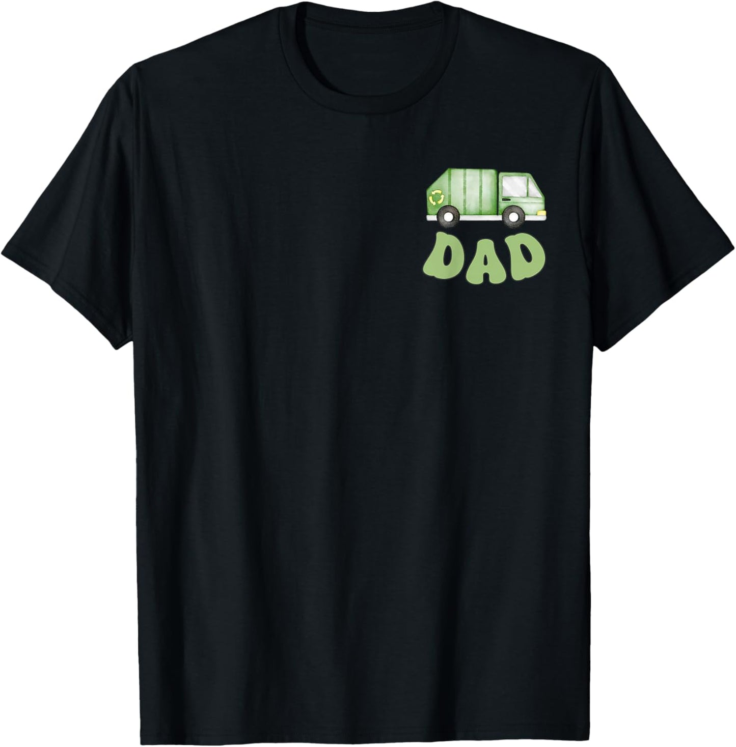 Garbage Truck Dad of The 1st Birthday Boy Family Matching T-Shirt - T-Shirt | Black