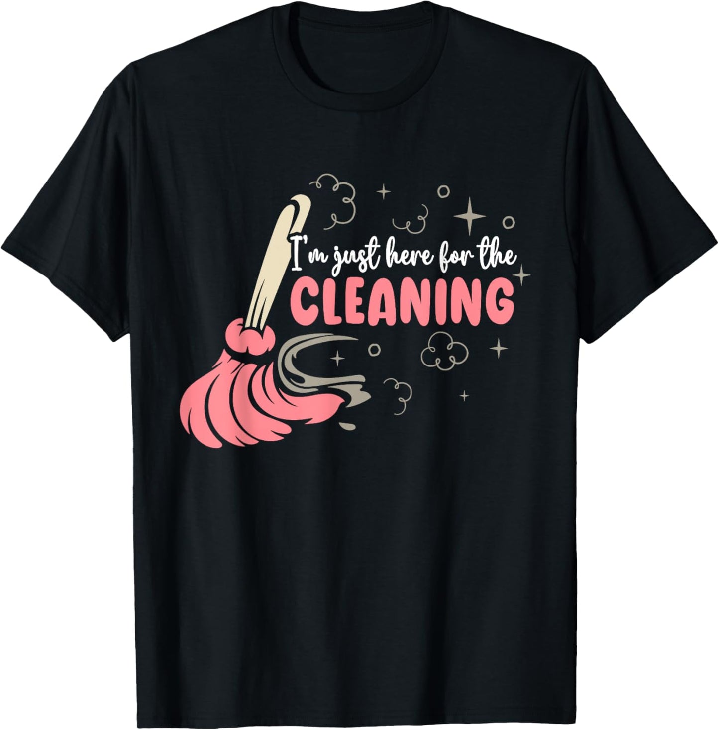 Crew Cleaning Lady Housekeeping T-Shirt - T-Shirt | Black
