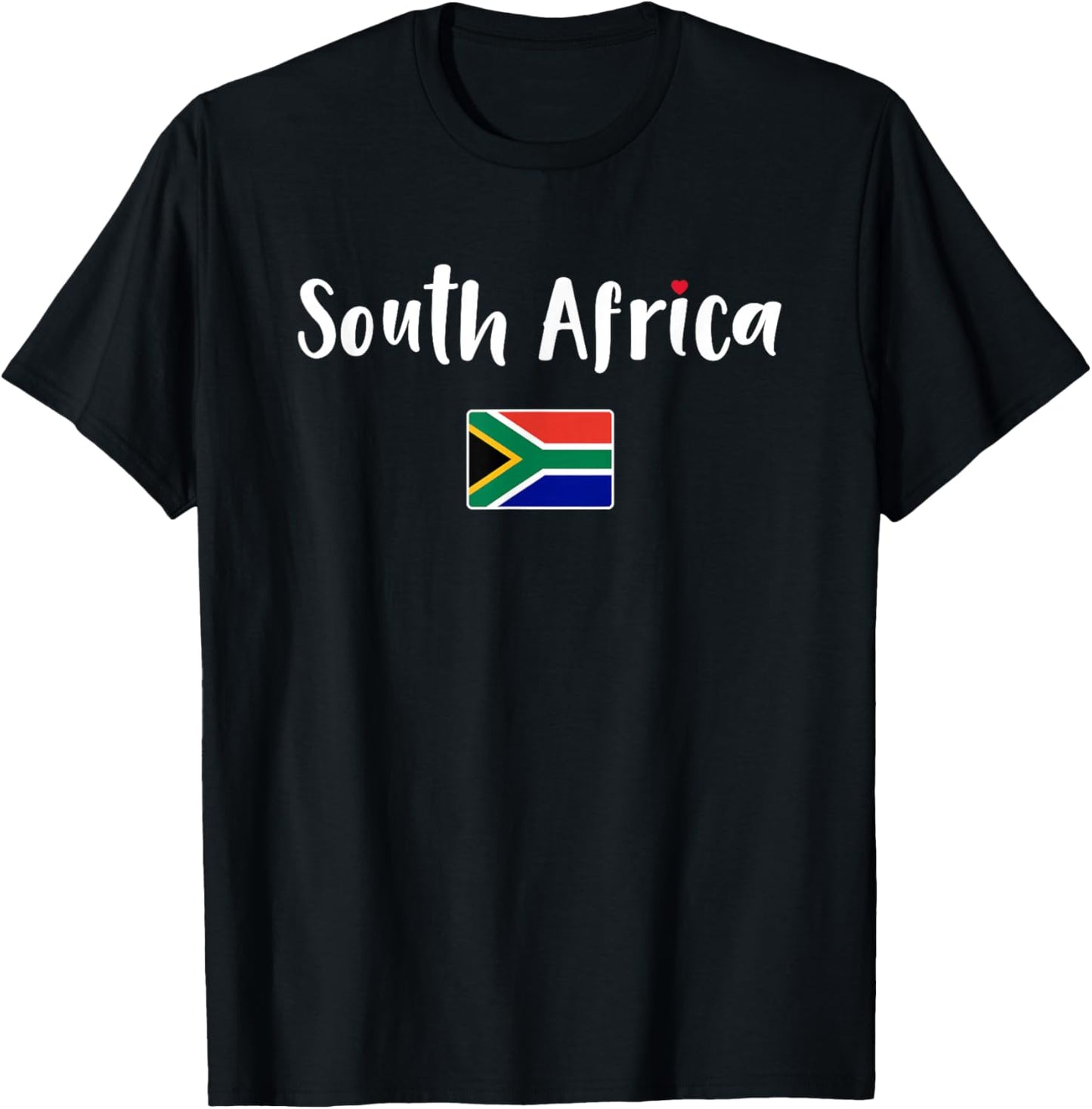 I Heart South Africa Flag Souvenir Women T-Shirt - T-Shirt | Black