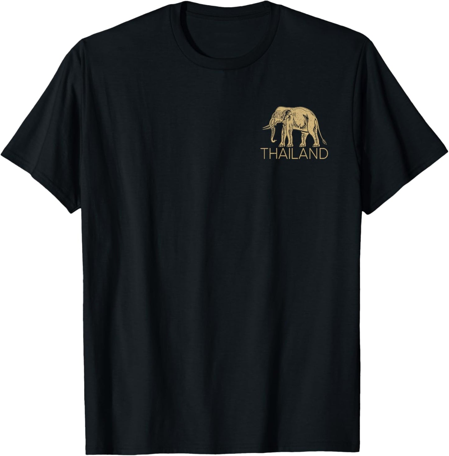 Thailand Elephant Symbol Siam Flag Thai Emblem T-Shirt - T-Shirt | Black