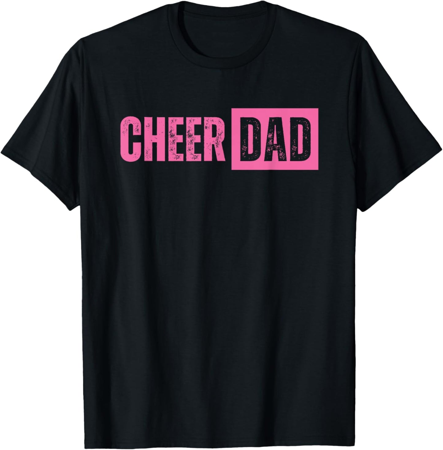 Cheer Dad Pink Cheerleading T-Shirt - T-Shirt | Black