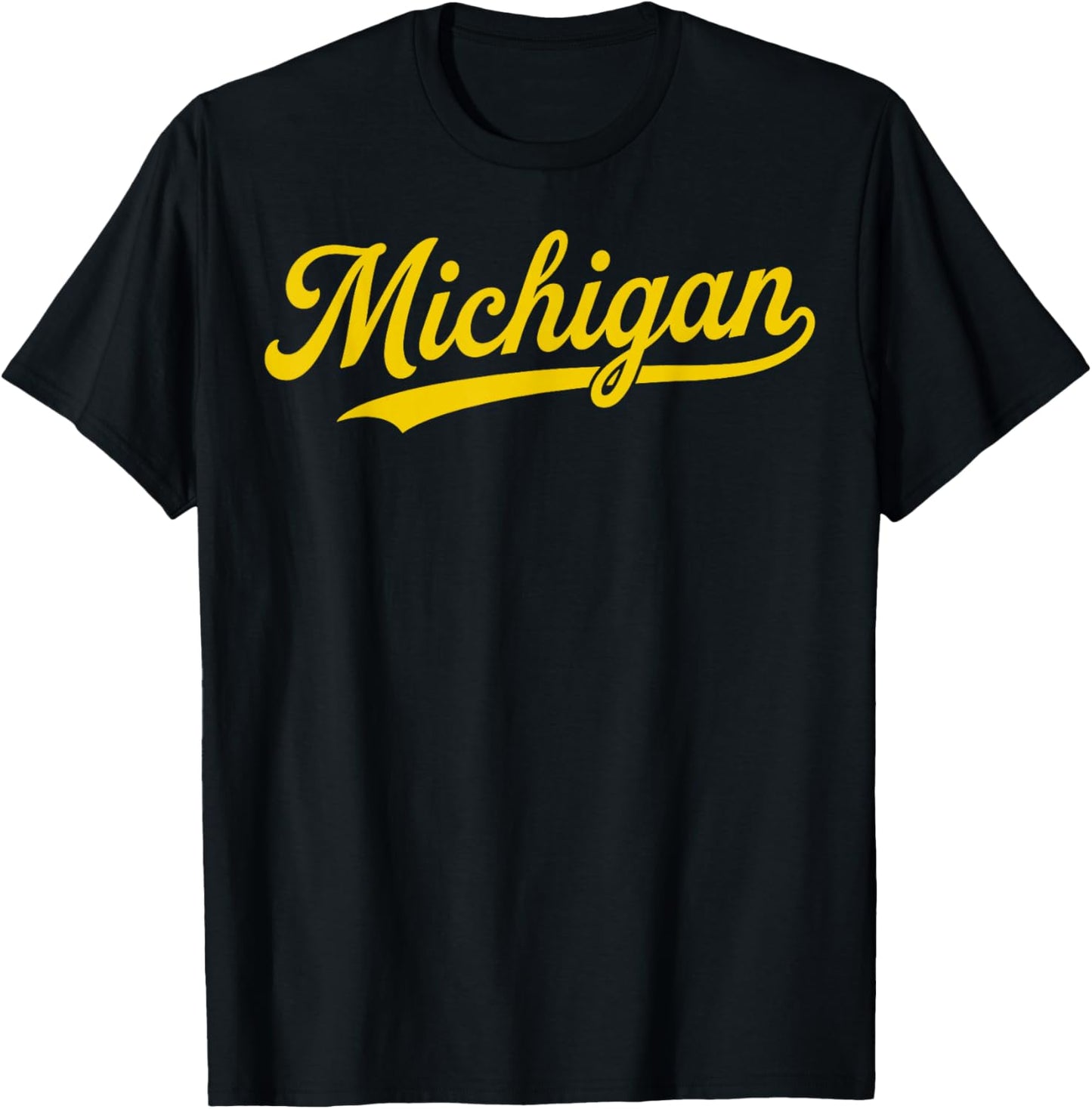 Michigan - Throwback Design - Classic T-Shirt - T-Shirt | Black